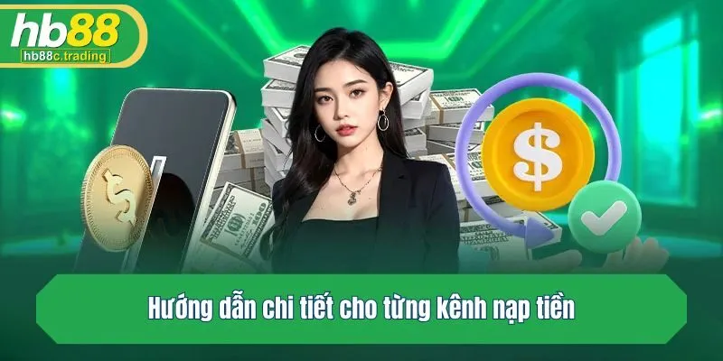 Hướng dẫn chi tiết cho từng kênh nạp tiền